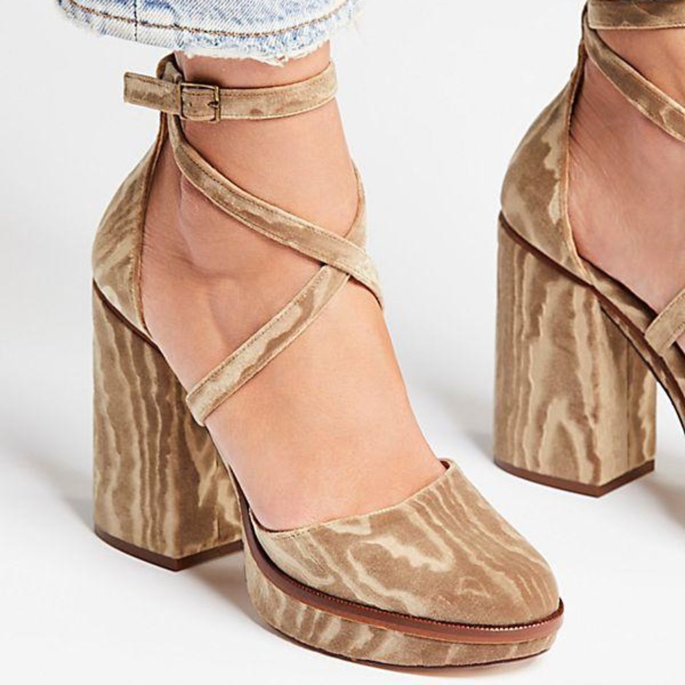 Free People Velvet Remi Heel